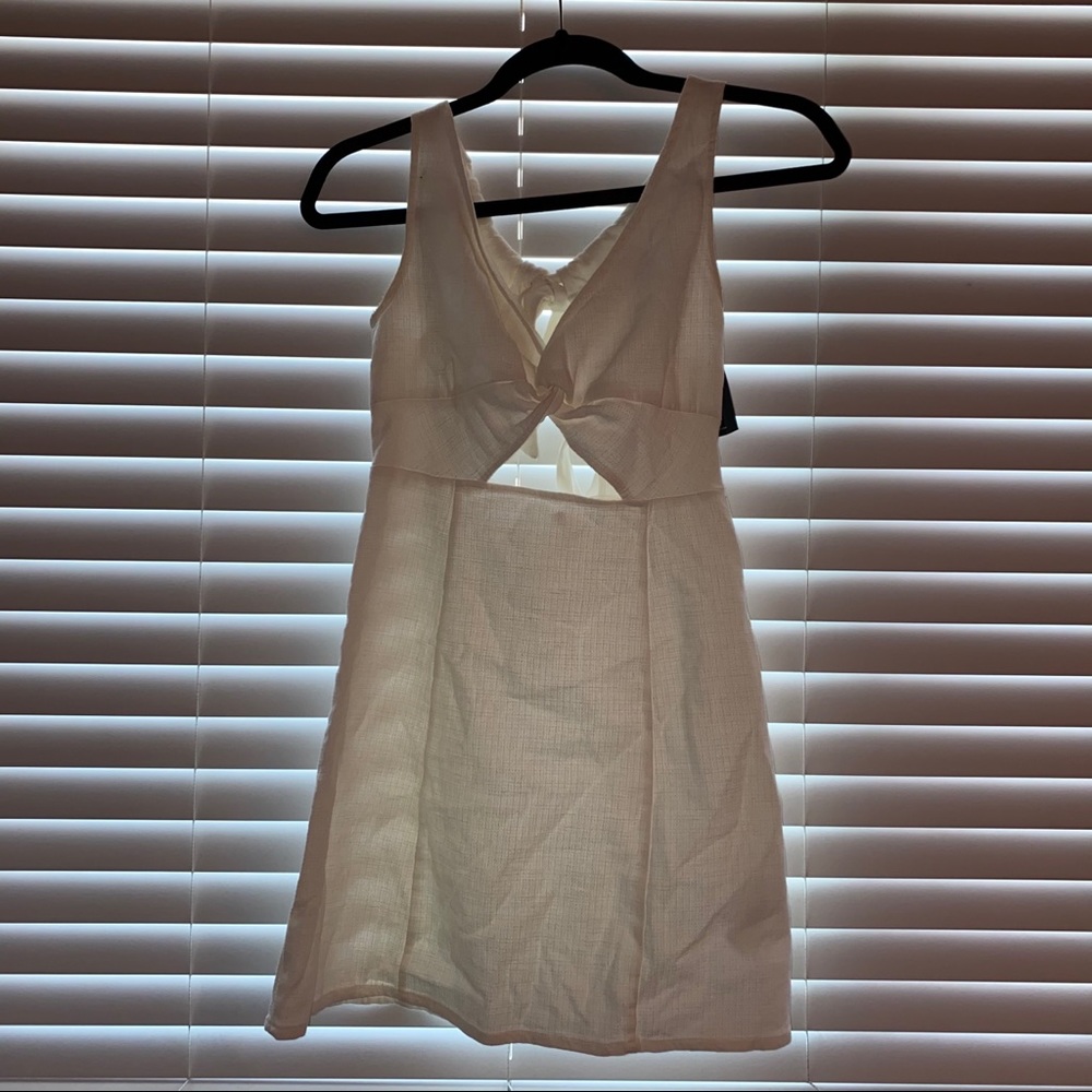 F21 Cutout Ivory Dress